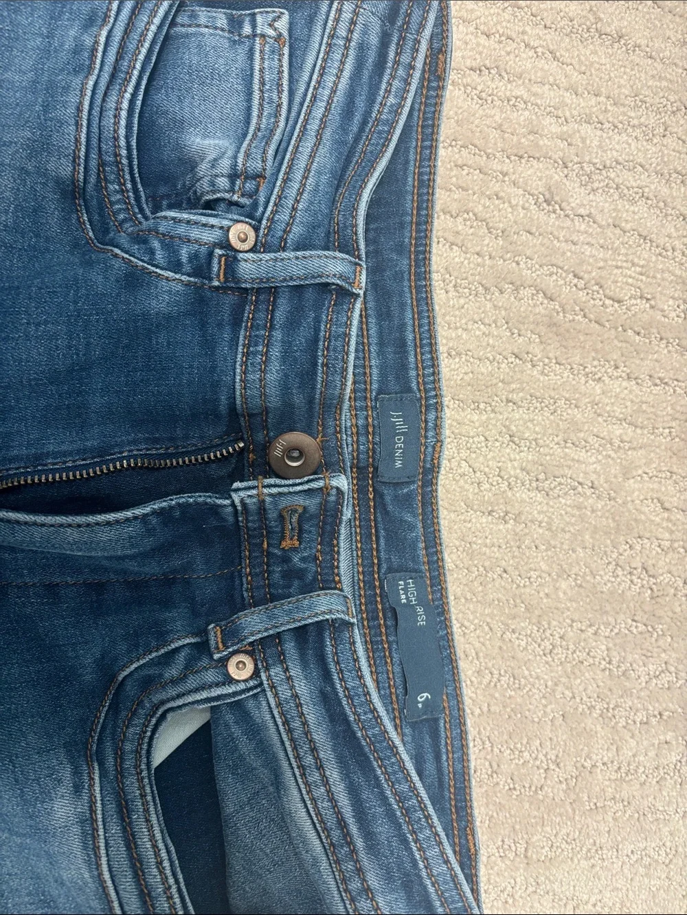 J. Jill Blue Flare Jeans - Mid Wash